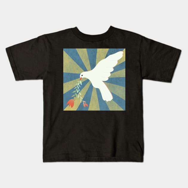 Peace for Ukraine - peace dove Kids T-Shirt by Halley G-Shirts